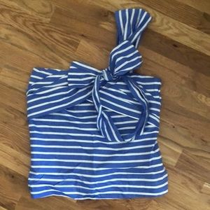 Jcrew stripped one shoulder top
